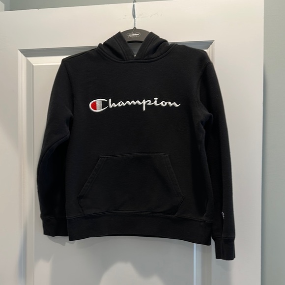 Kid’s Champion Black Pullover Hoodie - Picture 1 of 5